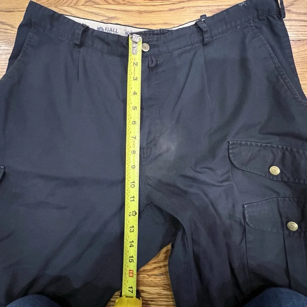 Fjallraven Pants Mens 38x30 Dark‎ Blue G-1000 Cargo Hiking Outdoor
